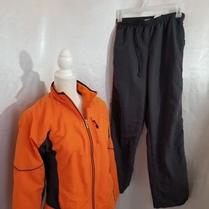 Orange Gray Danskin Track Suit Jogging Suit Set